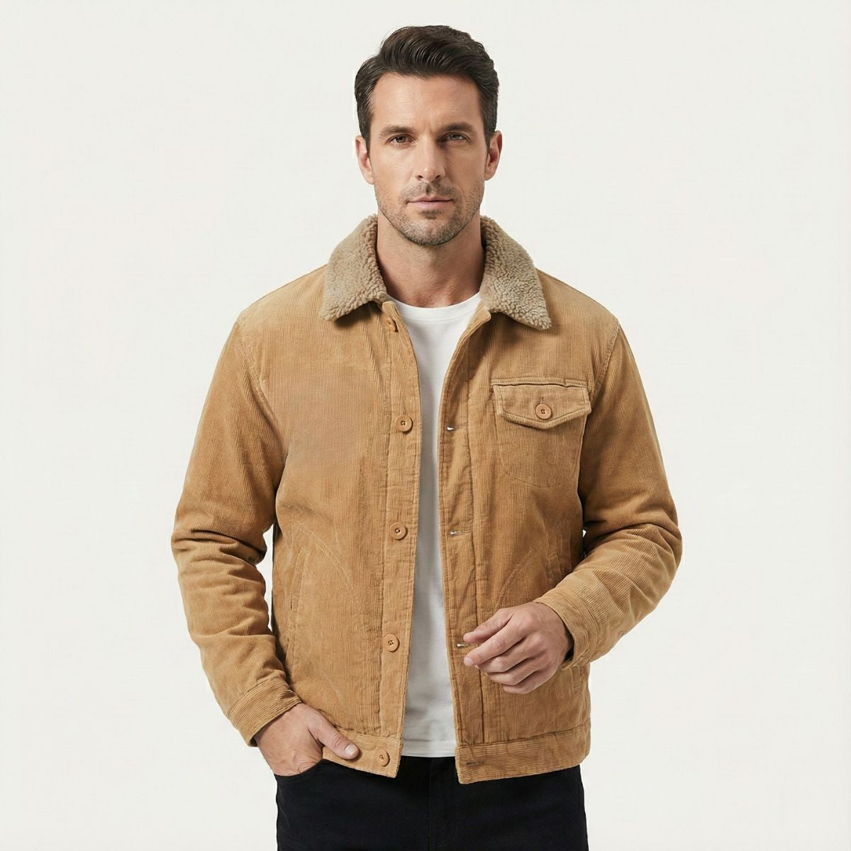 The Eversley Men's Corduroy Warm Winter Jacket