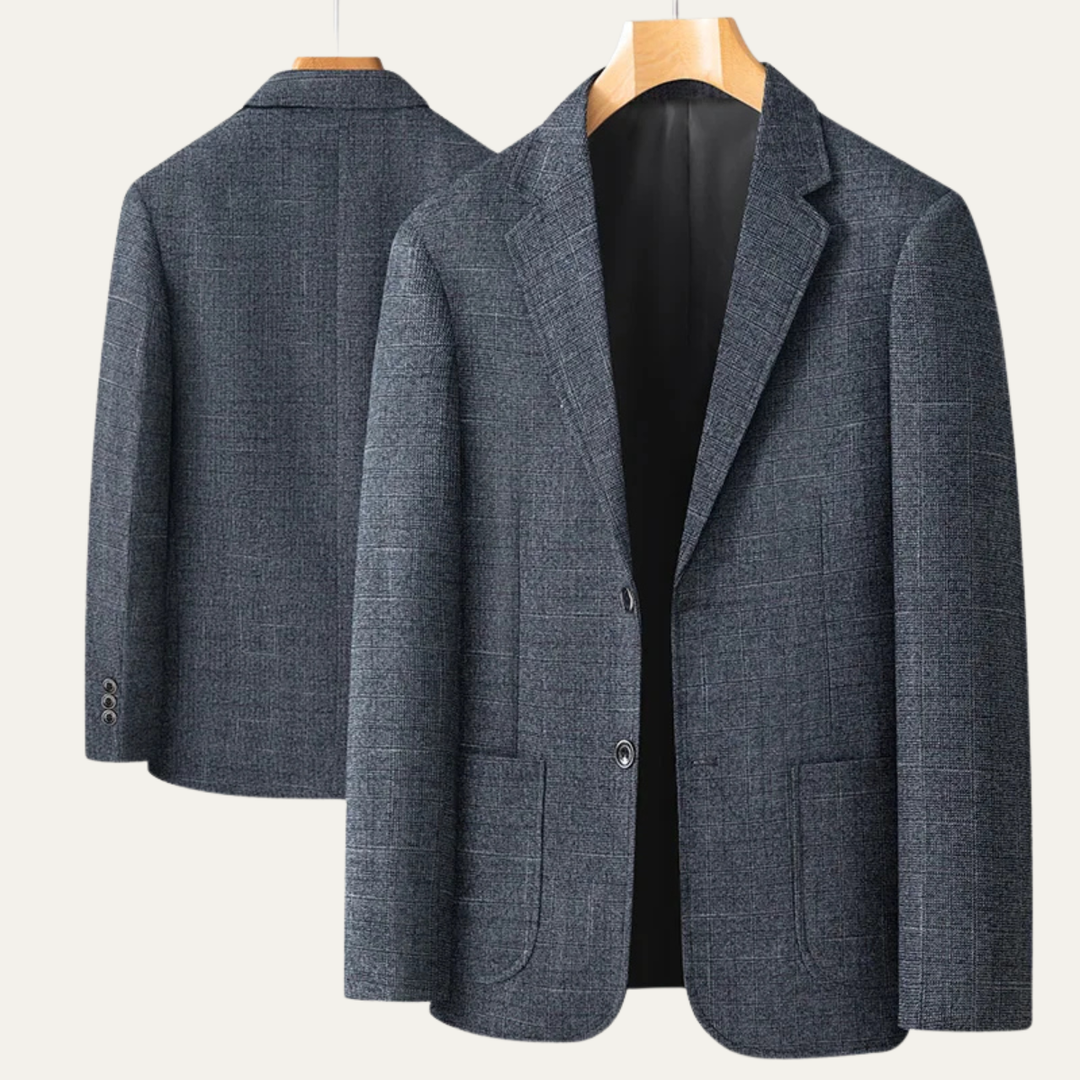 The Hanover Men’s Casual Tweed Style Smart Check Blazer