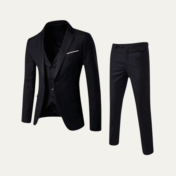 The Teramo Men’s 3 Piece Suit Set – Blazer, Waistcoat & Pants