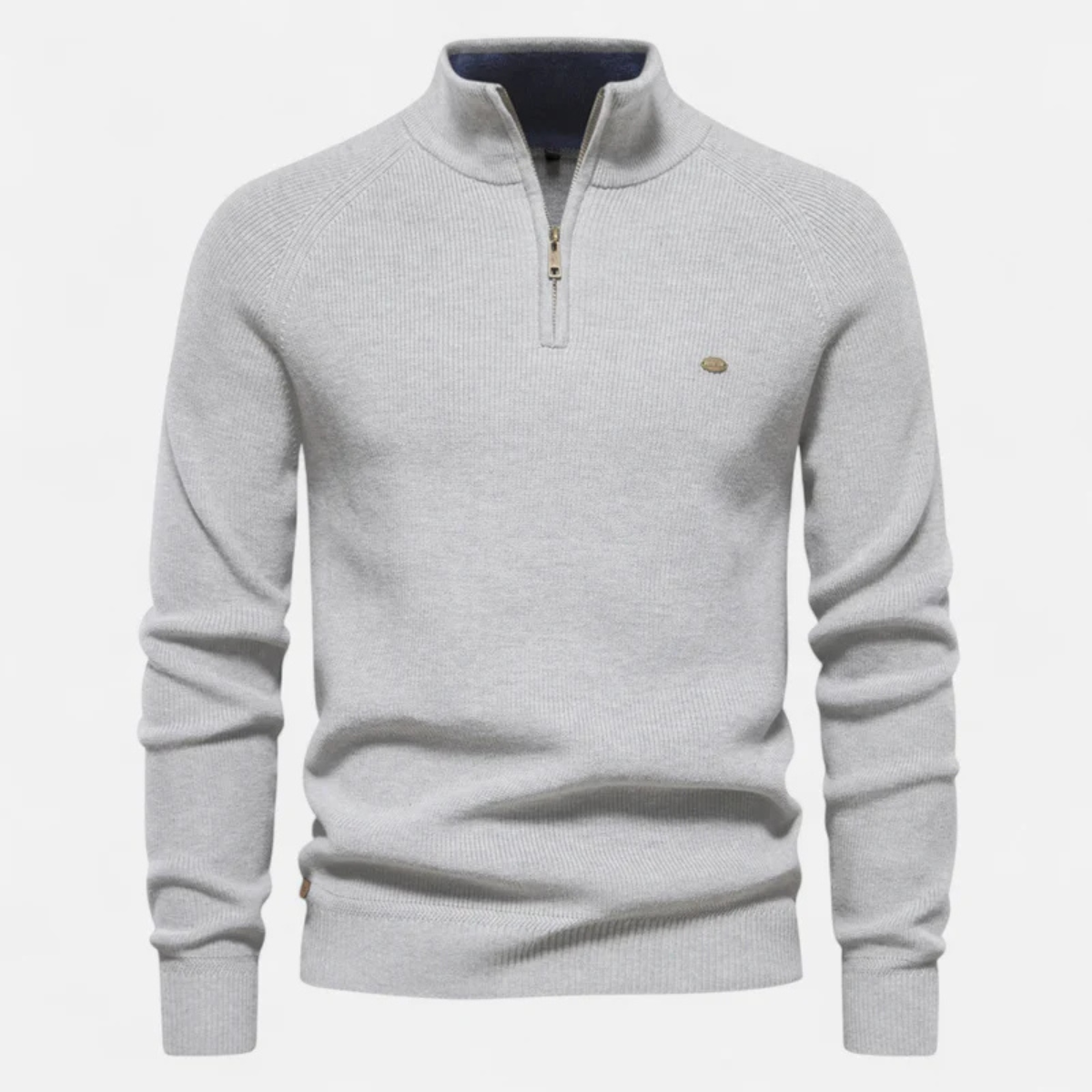 The Lignano Men’s Cotton Knit Smart Casual Quarter Zip Sweater