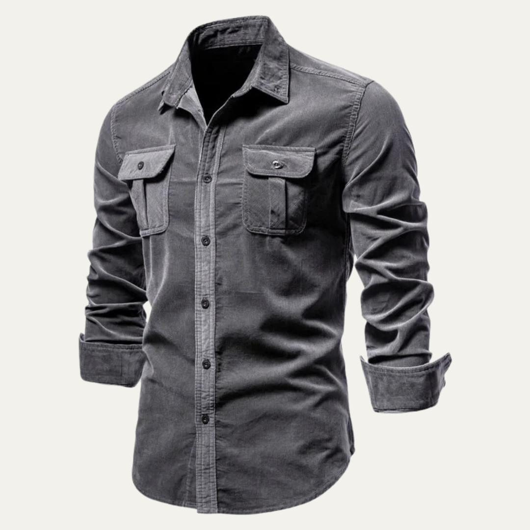 The Oaklawn Men’s Slim Fit Trendy Corduroy Shirt