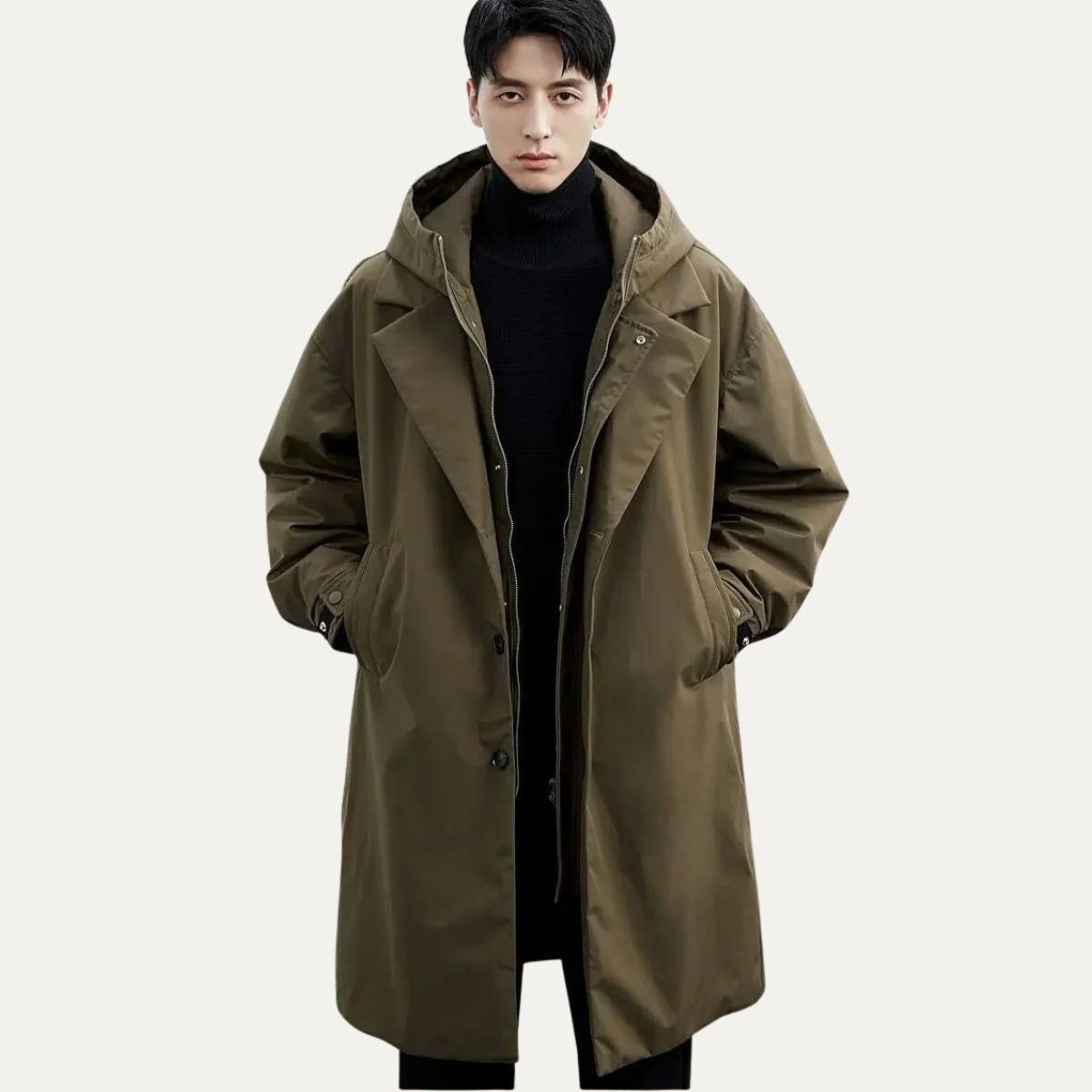 The Oldborough Men's Hooded Parka – Waterproof Warm Long Rain Coat
