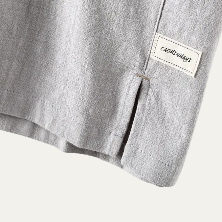 The Montrose Ridge Men’s Short Sleeve Linen Casual Polo Shirt