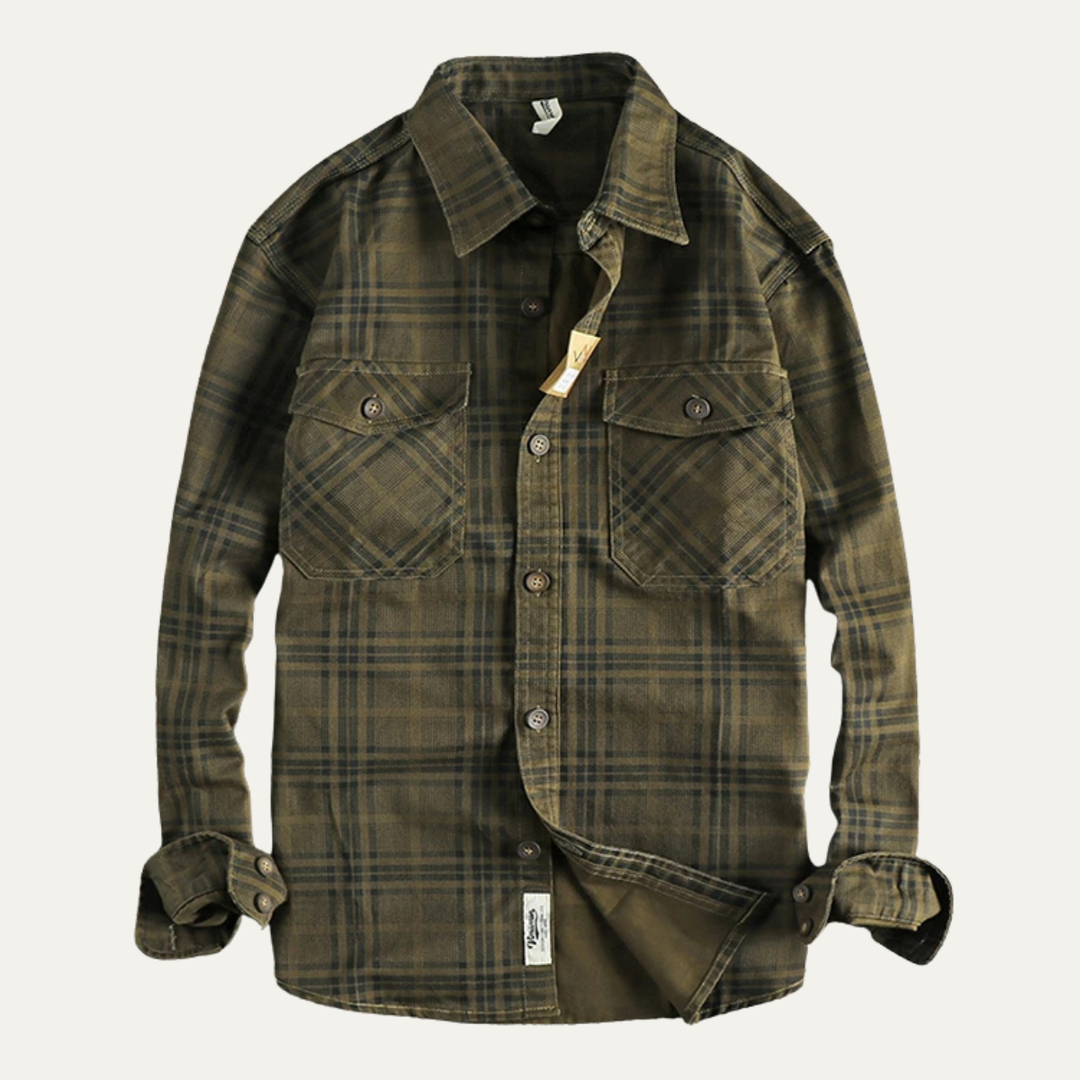 The Timbercrest Ridge Men’s Lightweight Checkered Shirt Jacket