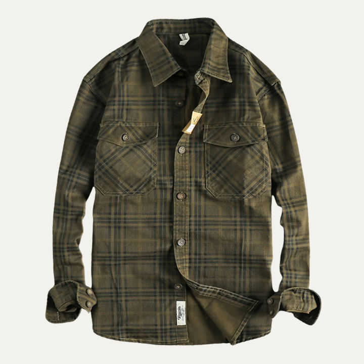 The Timbercrest Ridge Men’s Lightweight Checkered Shirt Jacket