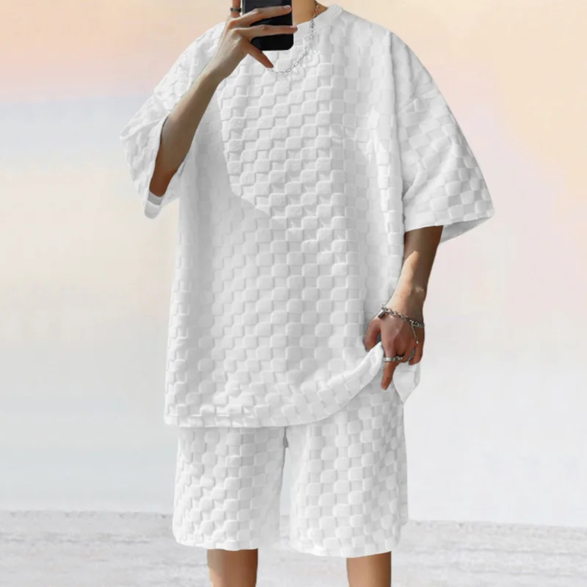 The Franklin Men’s Oversized Summer T Shirt & Shorts Set