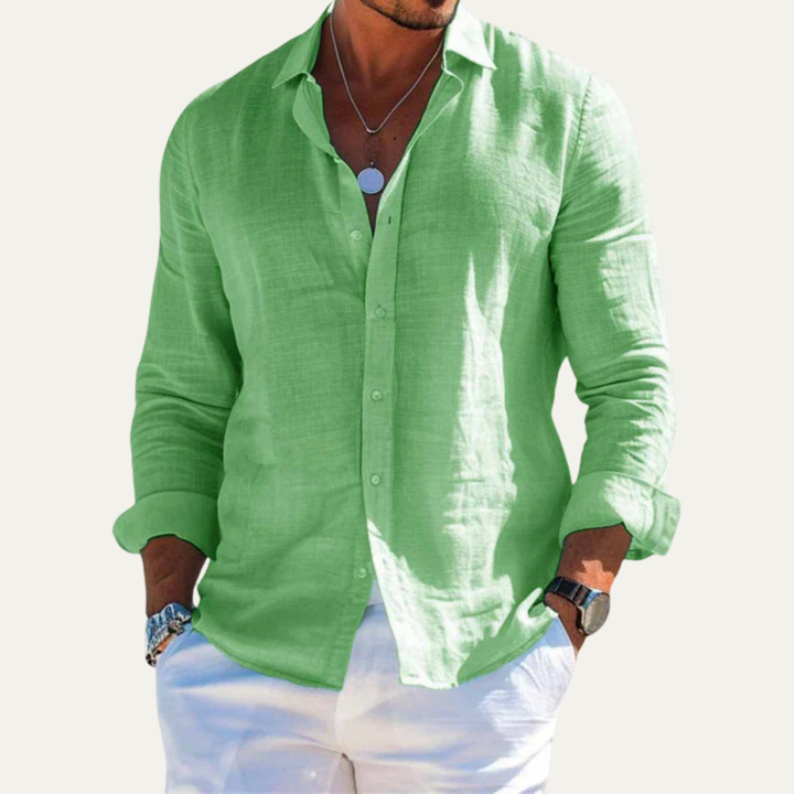 The Maplecrest Hill Men’s Cotton Lightweight Lapel Shirt
