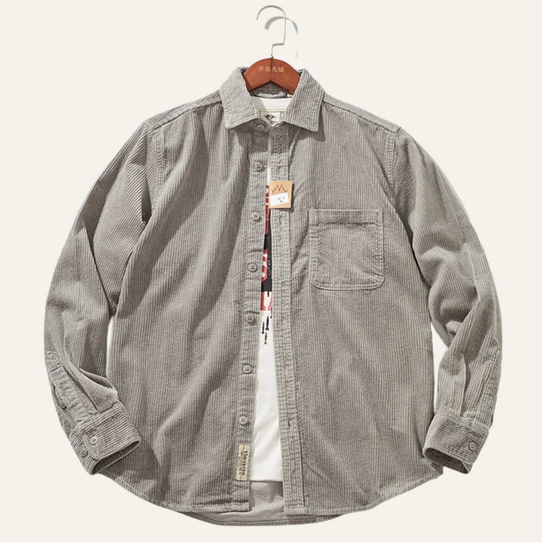 The Vicenza Men’s Retro Thick Corduroy Shirt