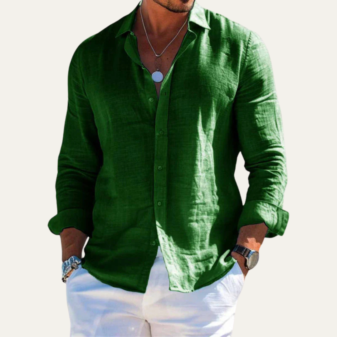 The Maplecrest Hill Men’s Cotton Lightweight Lapel Shirt