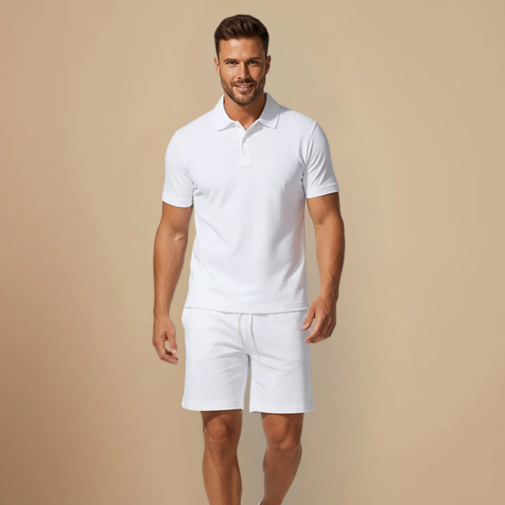 The Fossano Men's Casual Polo and Shorts Set
