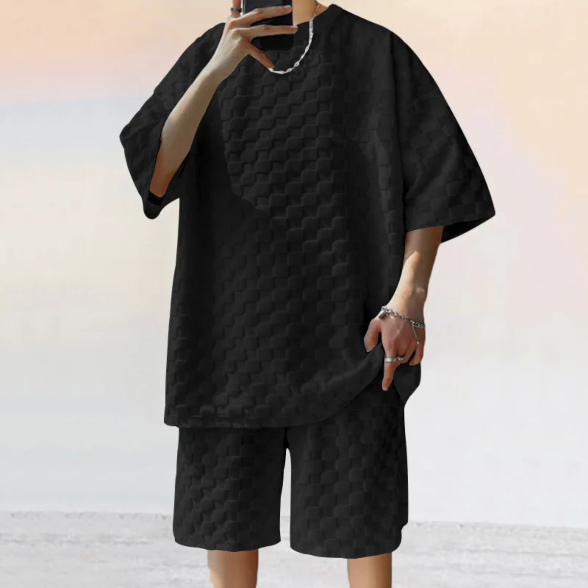 The Franklin Men’s Oversized Summer T Shirt & Shorts Set