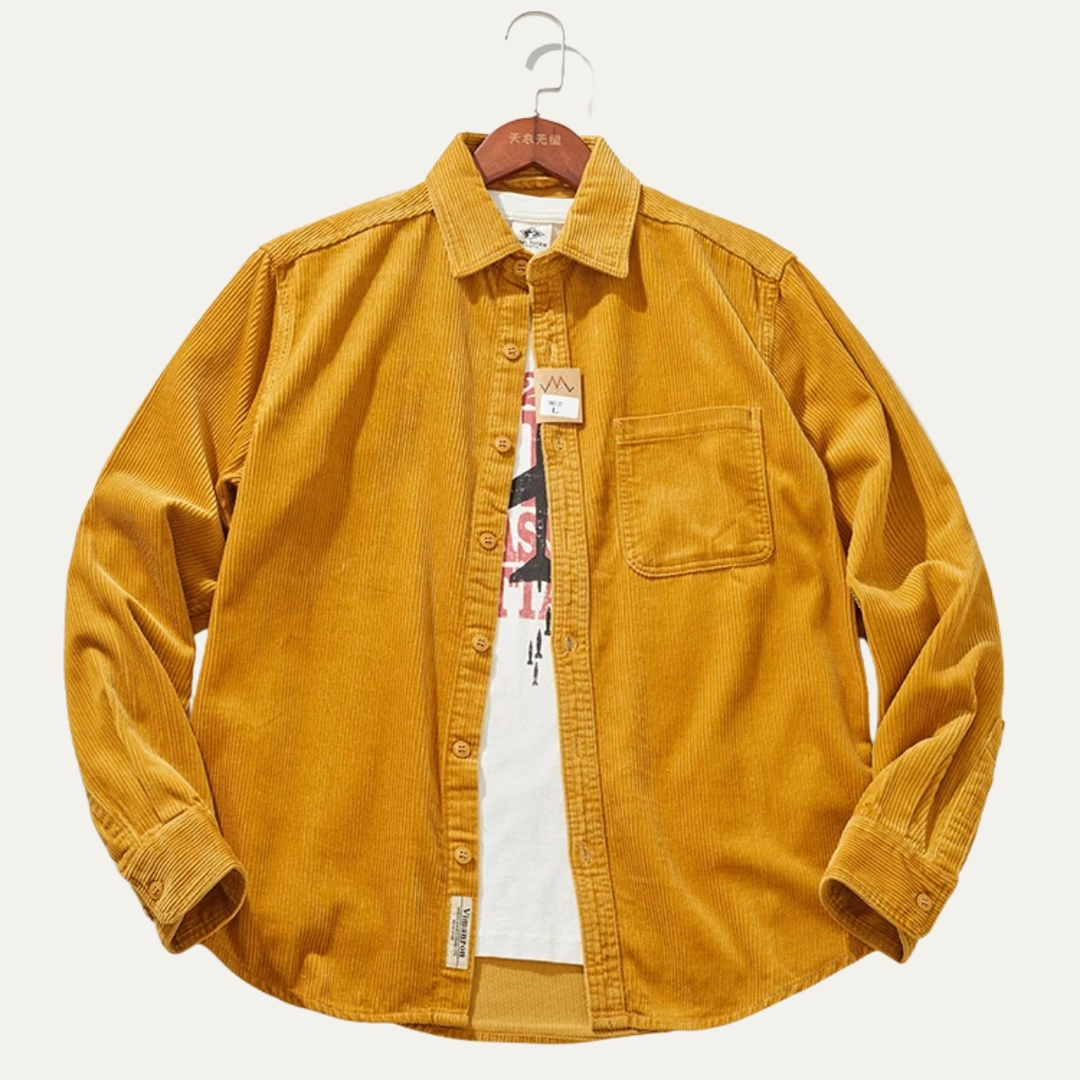 The Vicenza Men’s Retro Thick Corduroy Shirt