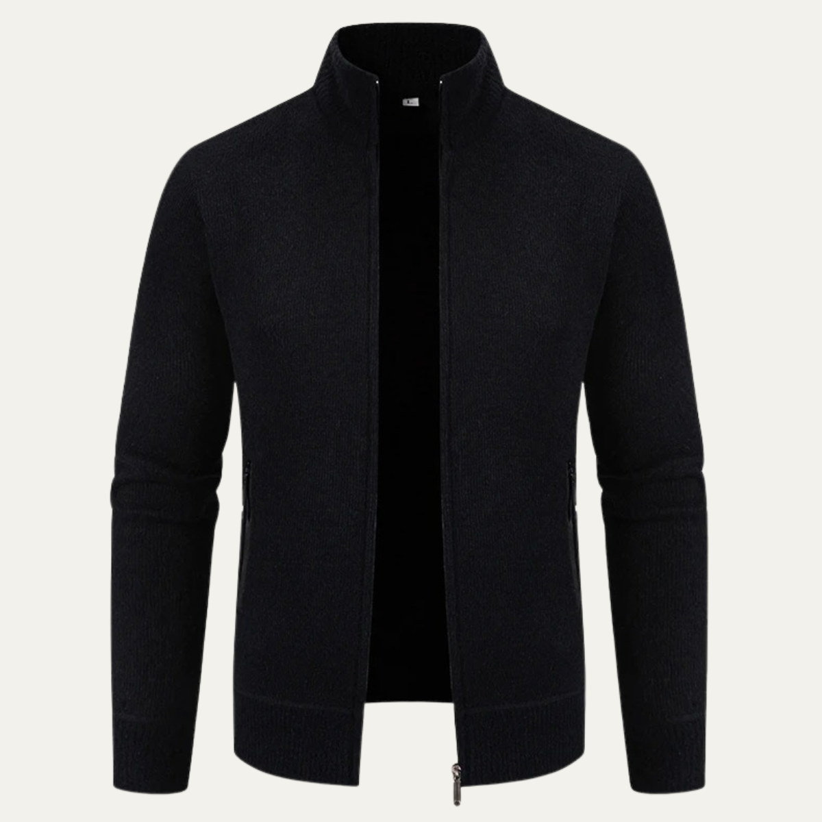 The Inverness Men’s Elegant Knit Zip Cardigan with Pockets