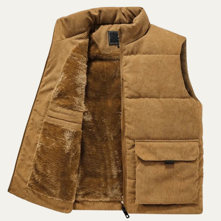 The Penzance Men's Corduroy Lighweight Quilted Vest