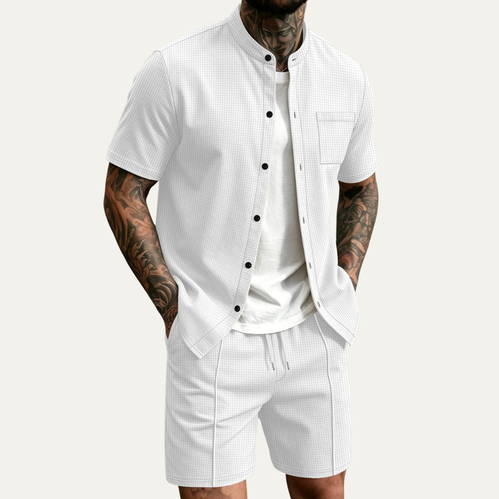 The Lancaster Men’s Waffle Smart Matching Set