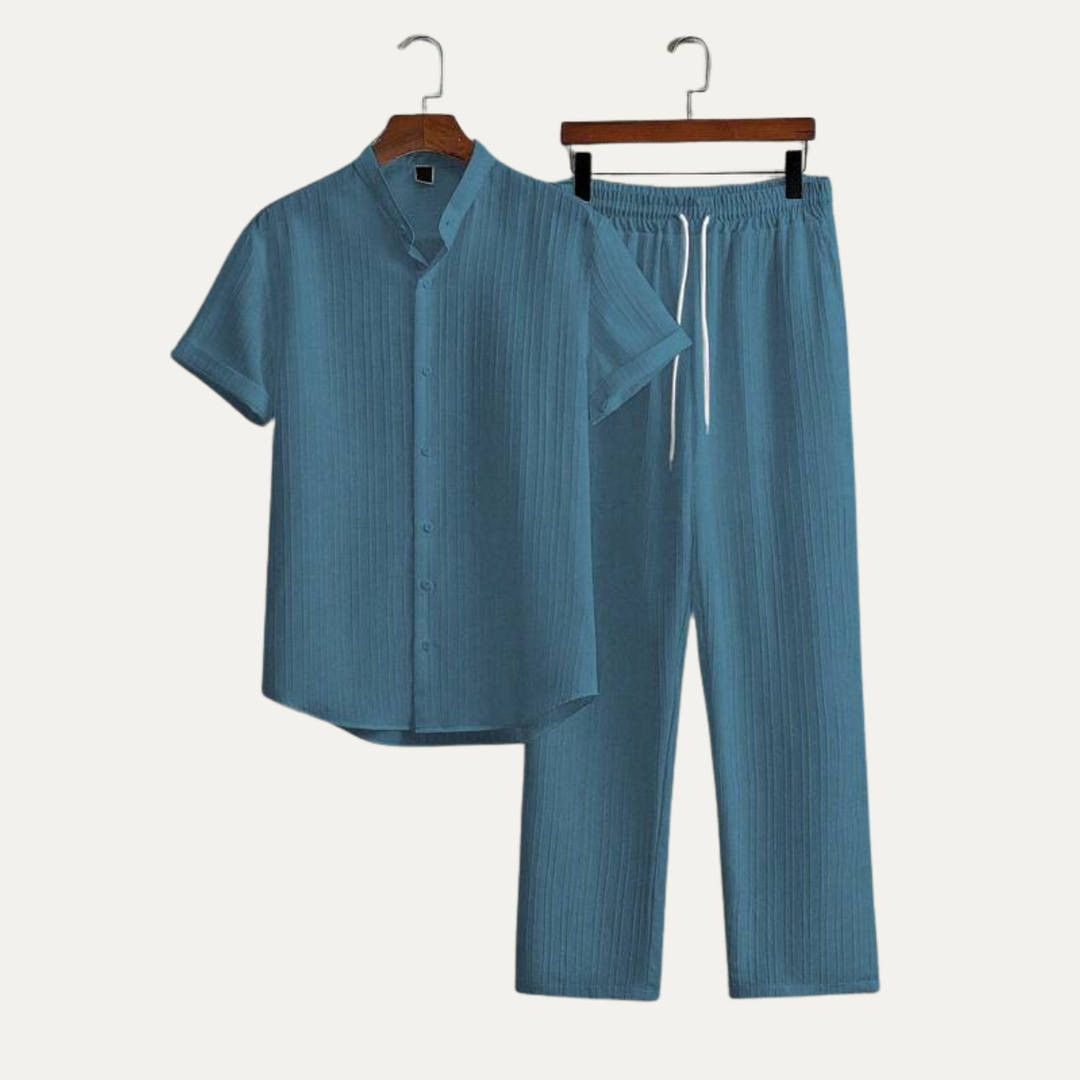 The Glenford Hill Men’s Linen Summer Soft Set – Shirt & Pants