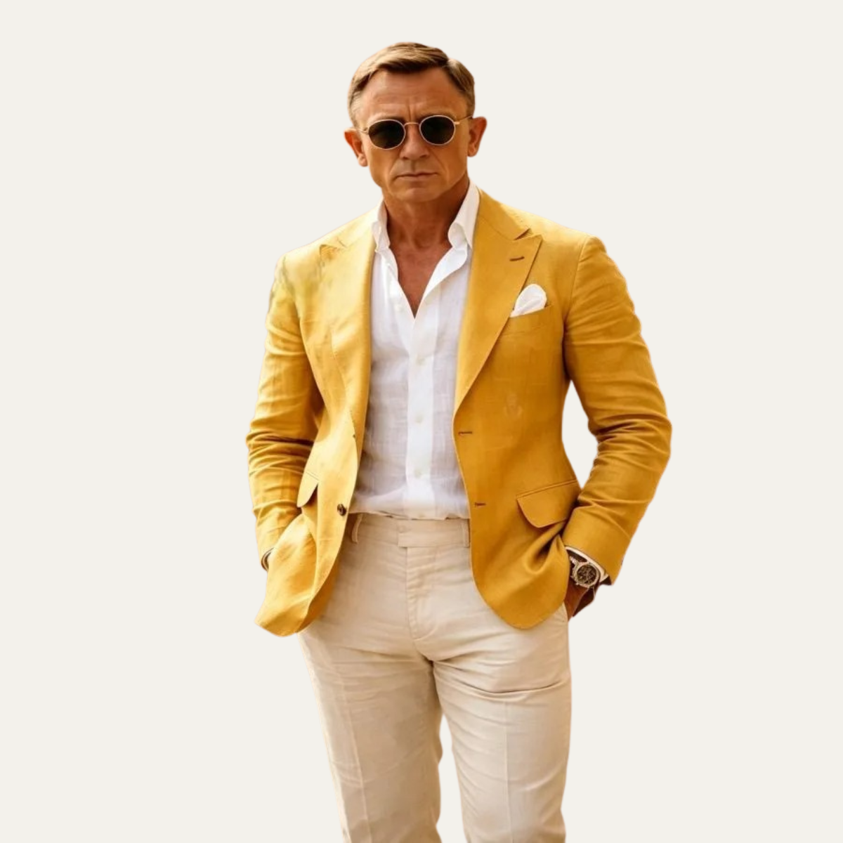 The Monterey Men’s Linen Wedding Suit