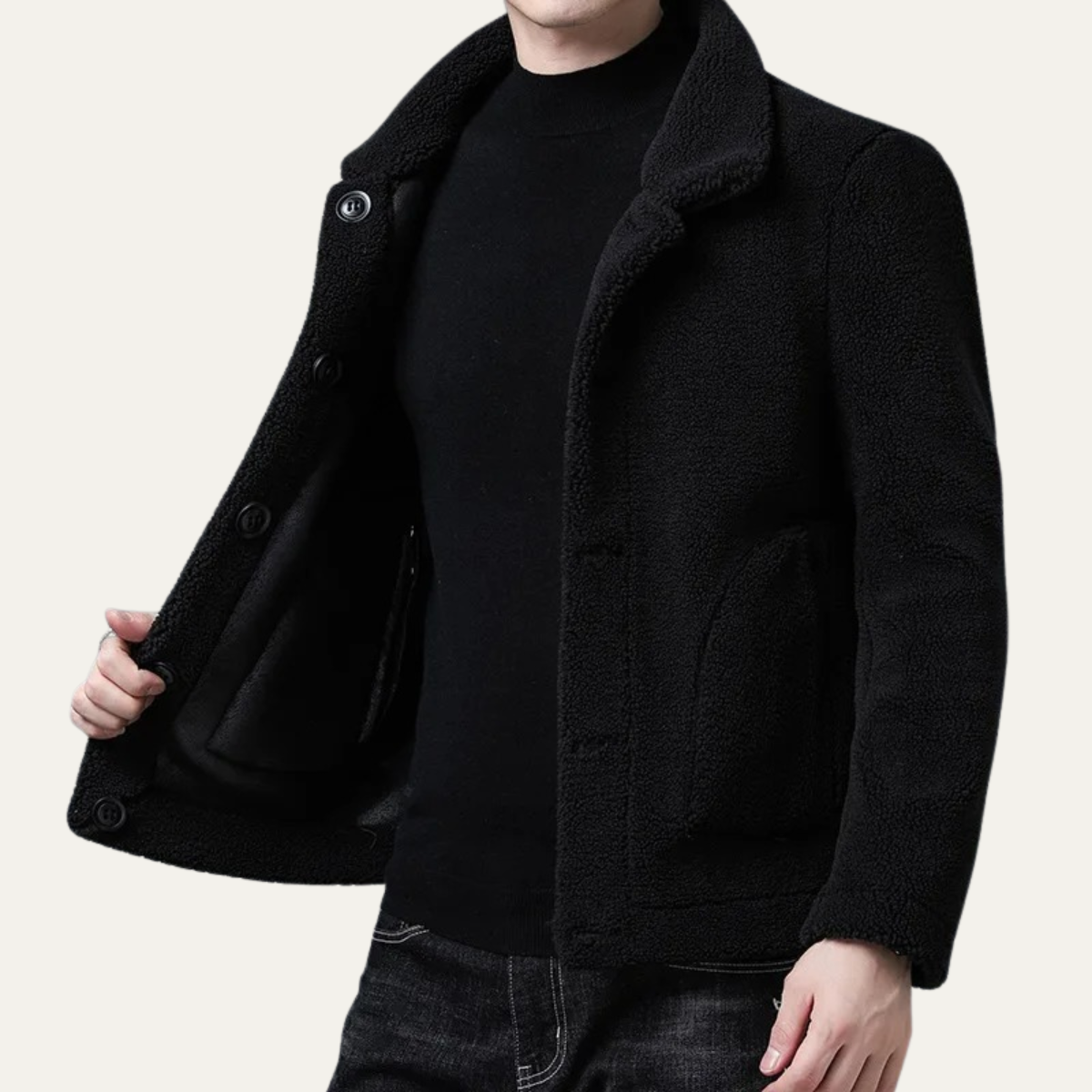 The Brecon Men’s Warm Winter Fleece Jacket with Pockets