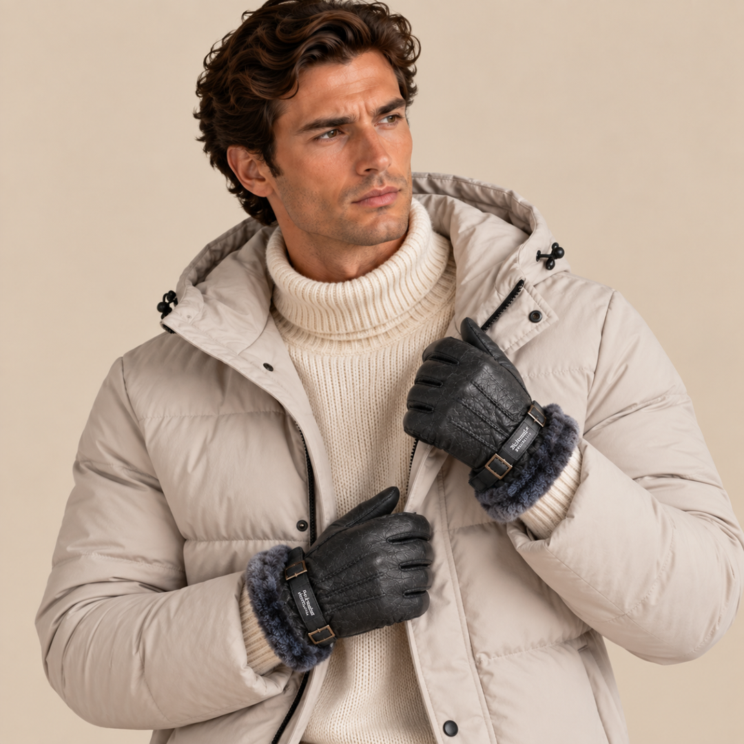 Men’s Sheepskin Fur Winter Gloves