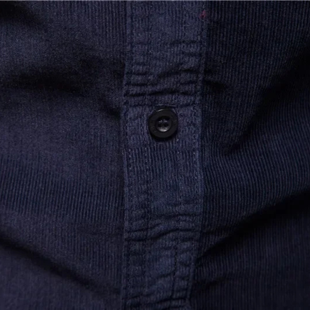 The Cascia Men’s Casual Button Up Corduroy Shirt