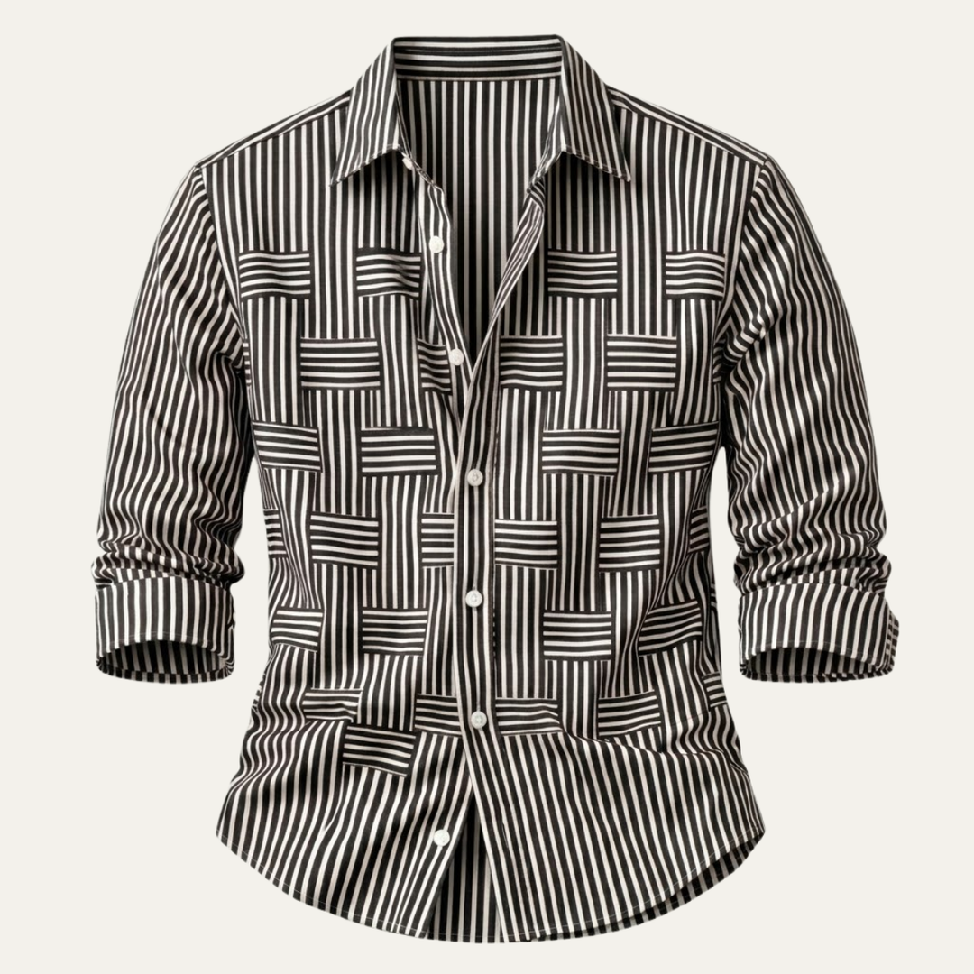 The Dunhill Men’s Lightweight Striped Wrinkle Resistant Shirt