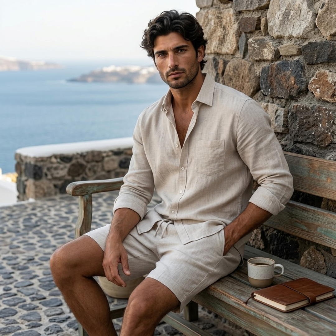 The Brighton Men’s Relaxed Oversized Cotton Button Up Shirt