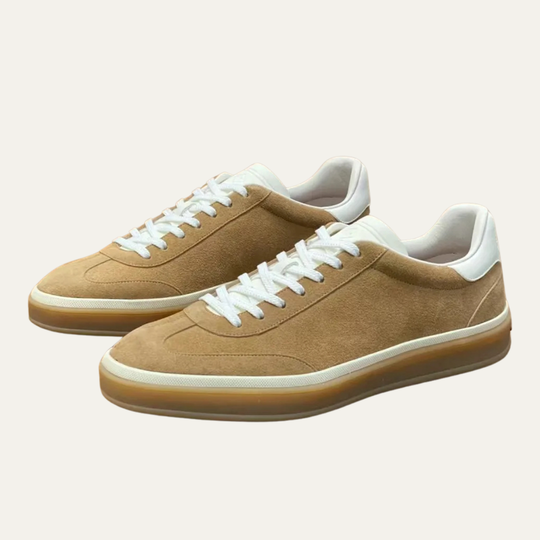 The Madrid Men’s Casual Leather Suede Sneakers with Rubber Sole