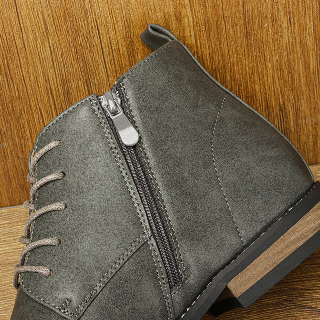 The Rapallo Men’s Classic Side Zip Leather Ankle Boots