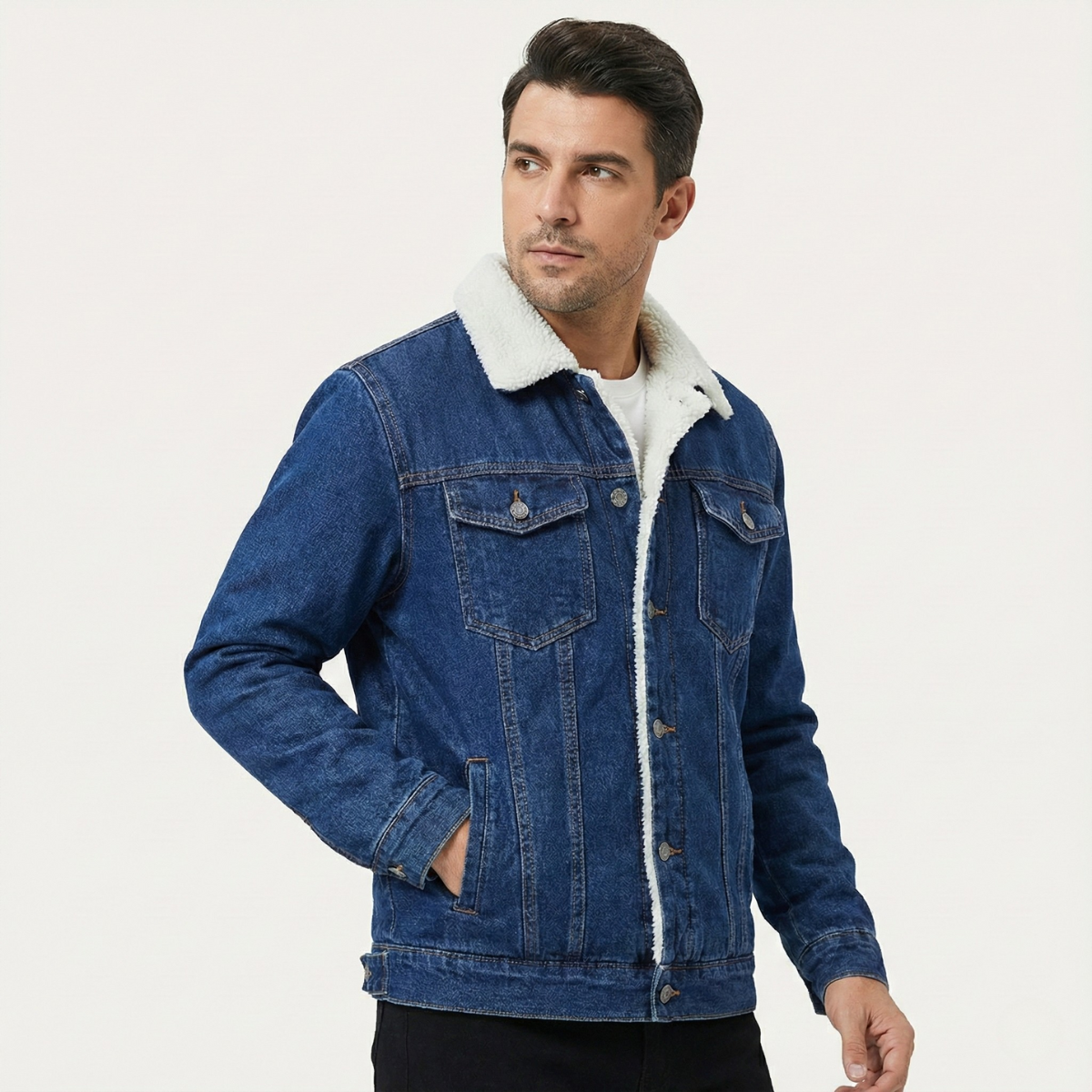 The Kilmarnock Men's Fleece Lined Denim Jacket