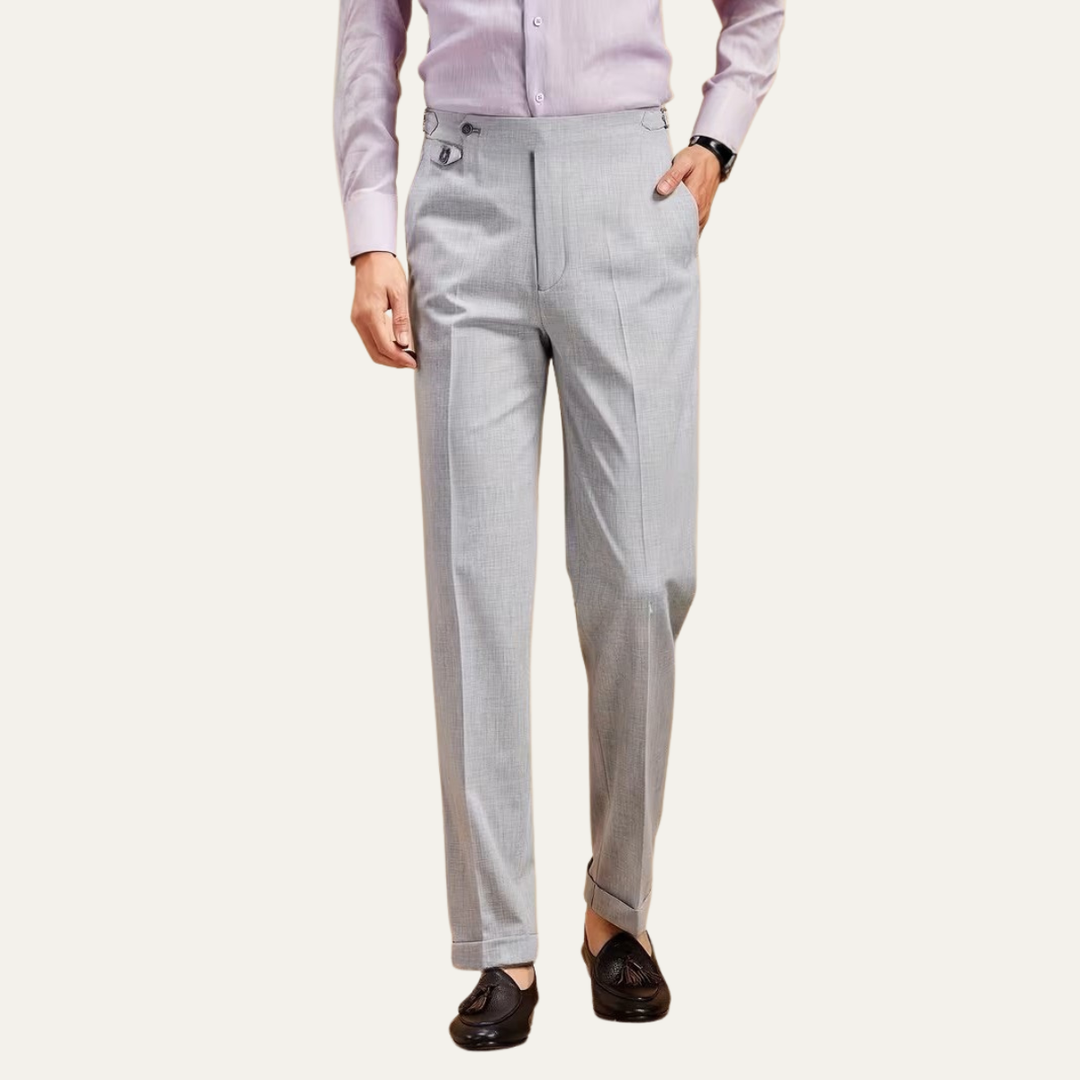 The Cottesloe Men’s Business Casual Dress Pants with Paris Side Buckle Waist