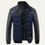 The Roma Men’s Quilted Leather Jacket with Stand Collar