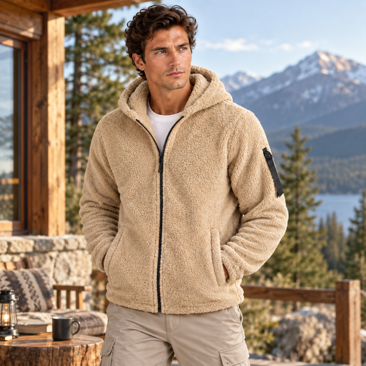 The Braxton Men’s Fleece Warm Soft Velvet Hoodie Jacket
