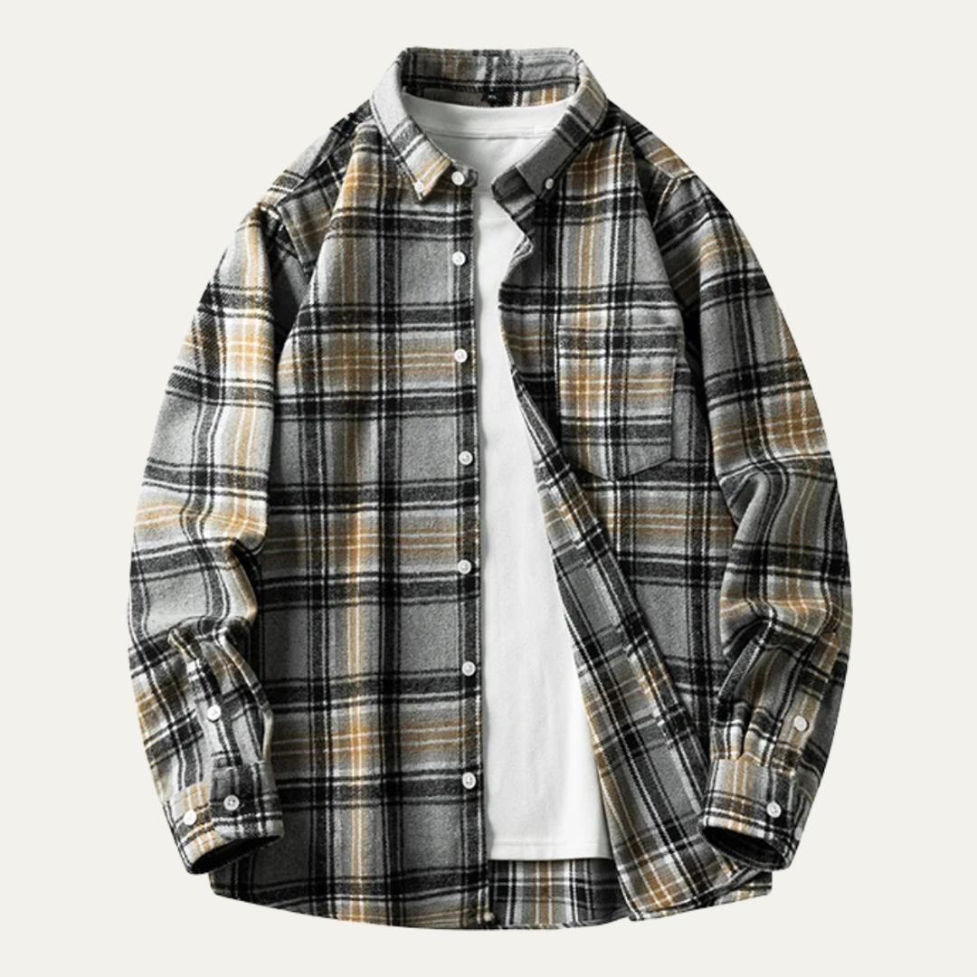 The Cuneo Men’s Plaid Lightweight Flannel Shirt
