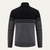 The Genova Men's Striped Thick Fleece Lined Knit Sweater Jacket