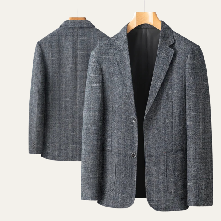 The Hanover Men’s Casual Tweed Style Smart Check Blazer
