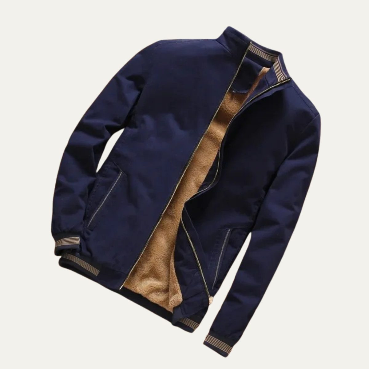 The Castellina Men’s Casual Warm Fleece Aviator Bomber Jacket