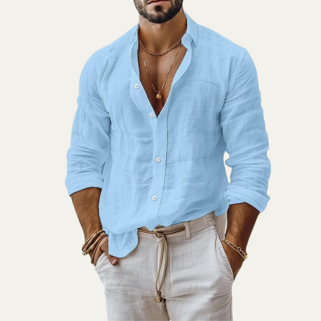 The Glenfield Men’s Linen Casual Shirt