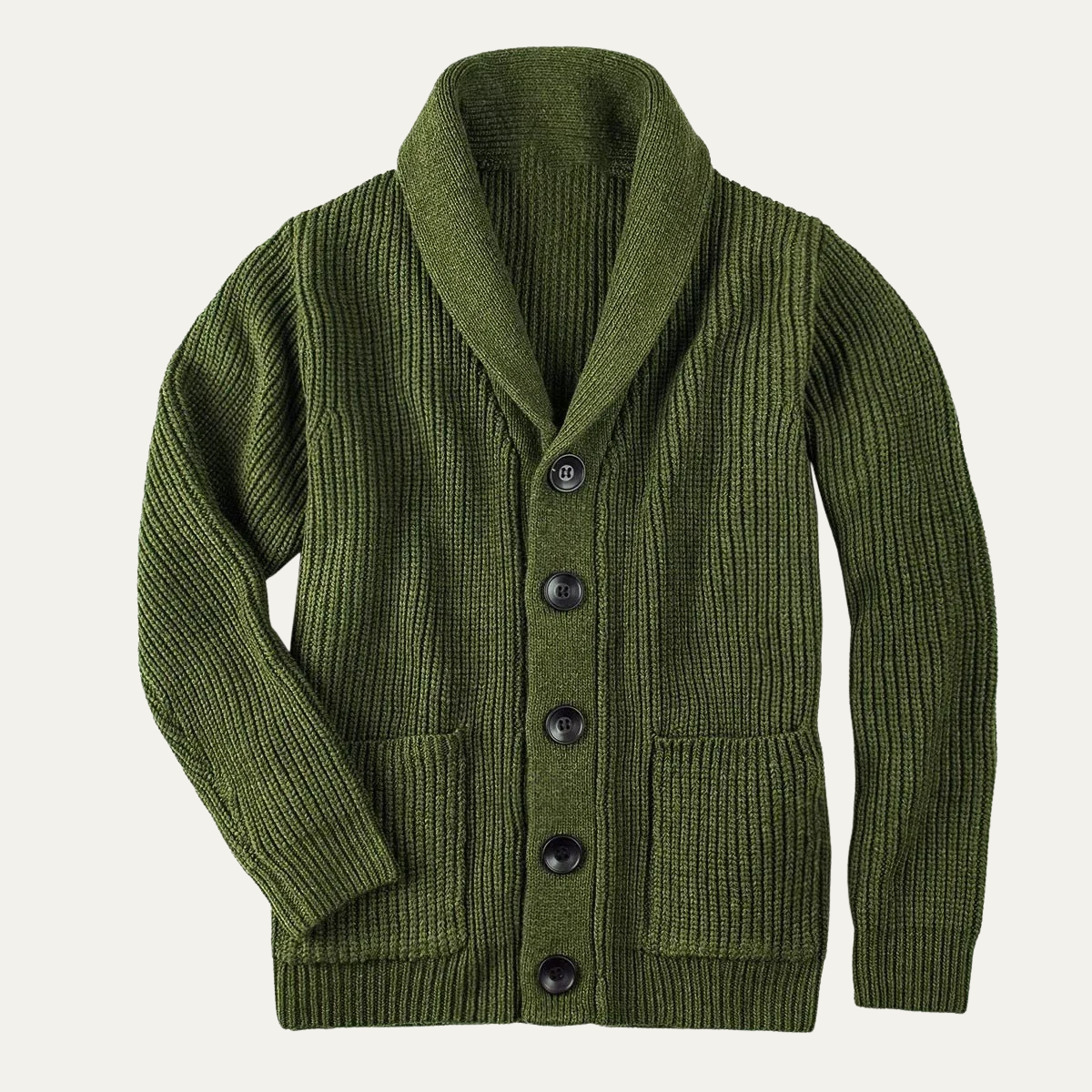 The Venezia Men’s Shawl Collar Chunky Knit Cardigan