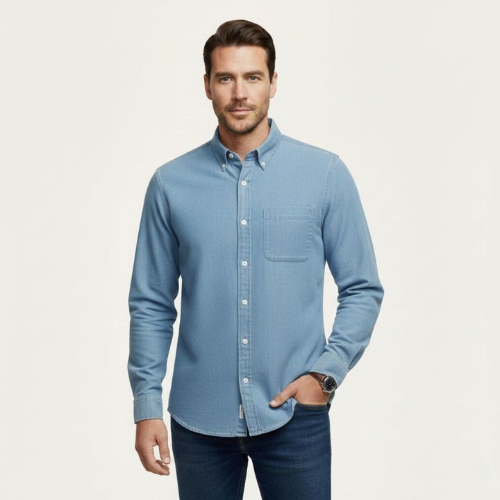 The Boston Casual Denim Shirt for Men