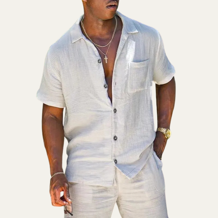 The Hamptons Men’s Linen Summer Matching Set