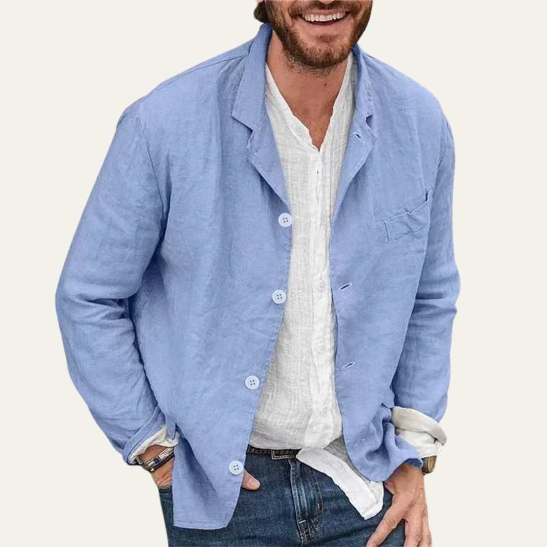 The Santa Rosa Men’s Casual Linen Overshirt