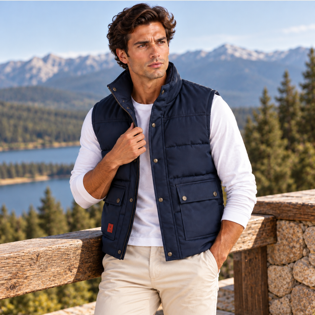 The Aspen Men's Warm Modern Fleece Lined Winter Vest