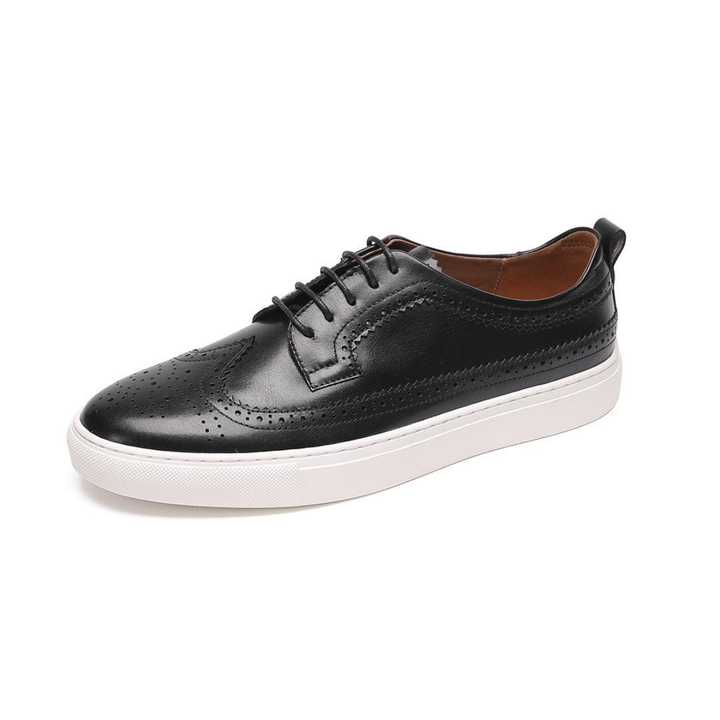 The Barcelona Men’s Cowhide Leather Brogue Sneakers