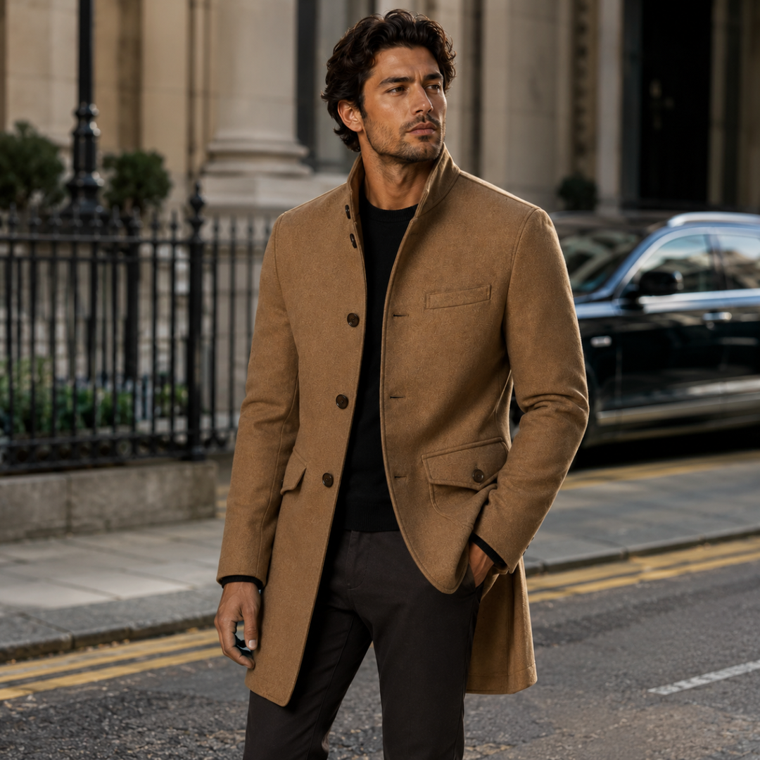 Wool Coat - Men’s Smart Tailored Overcoat