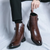 The Franciacorta Men’s Leather Ankle Boots with Side Zip & Non Slip Sole