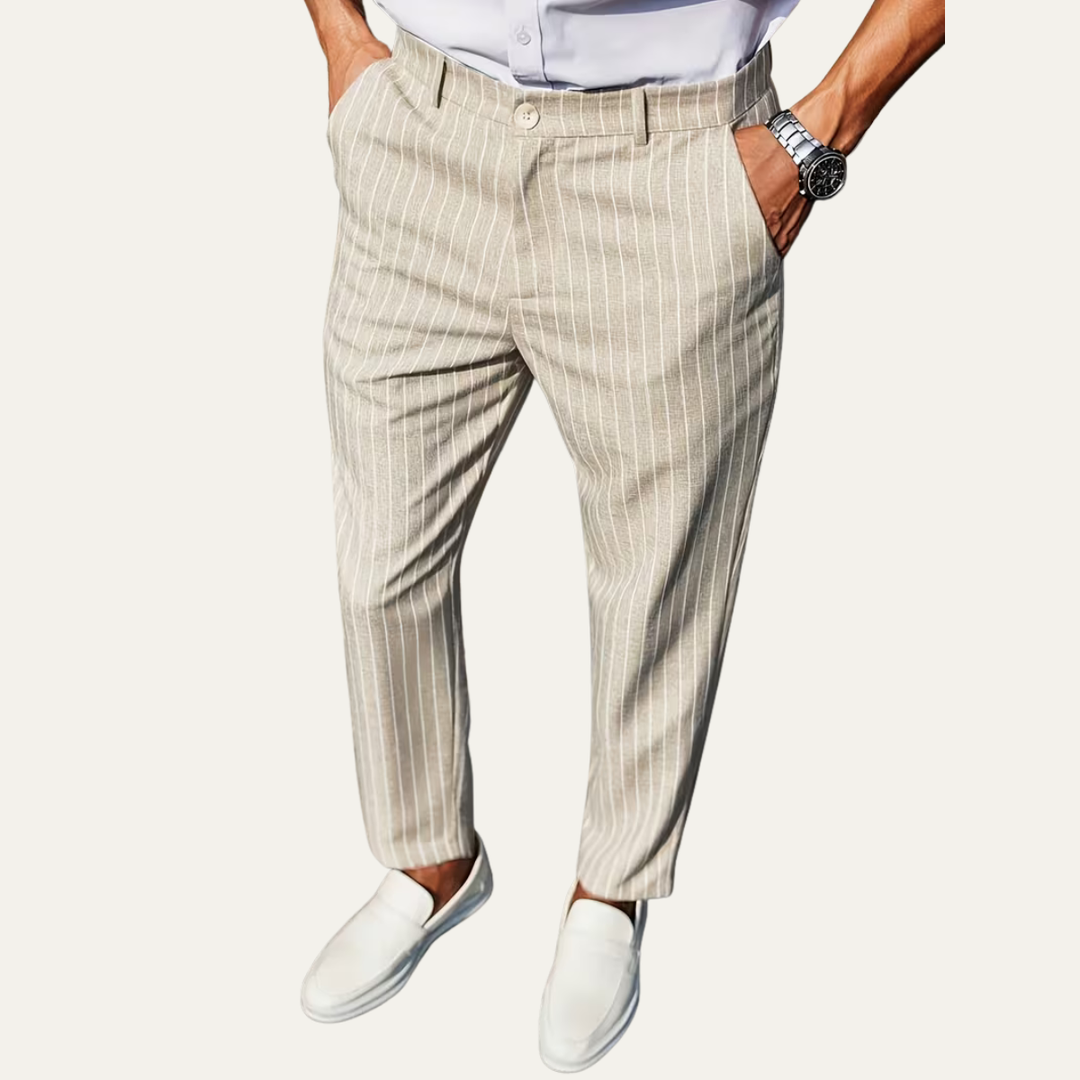 The Coolangatta Men’s Vertical Stripe Tailored Smart Dress Pants