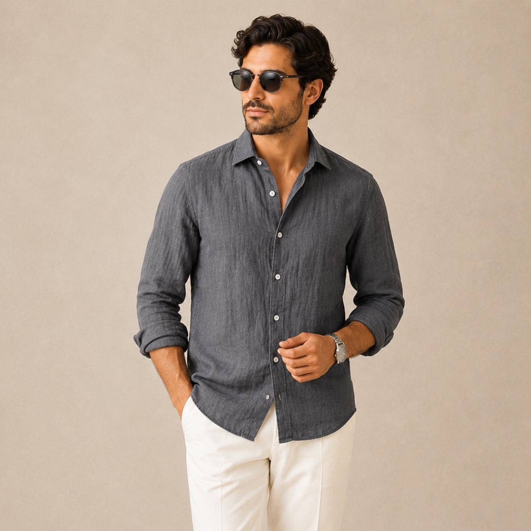 The Summerville Men’s Lightweight Button Down Cotton Shirt
