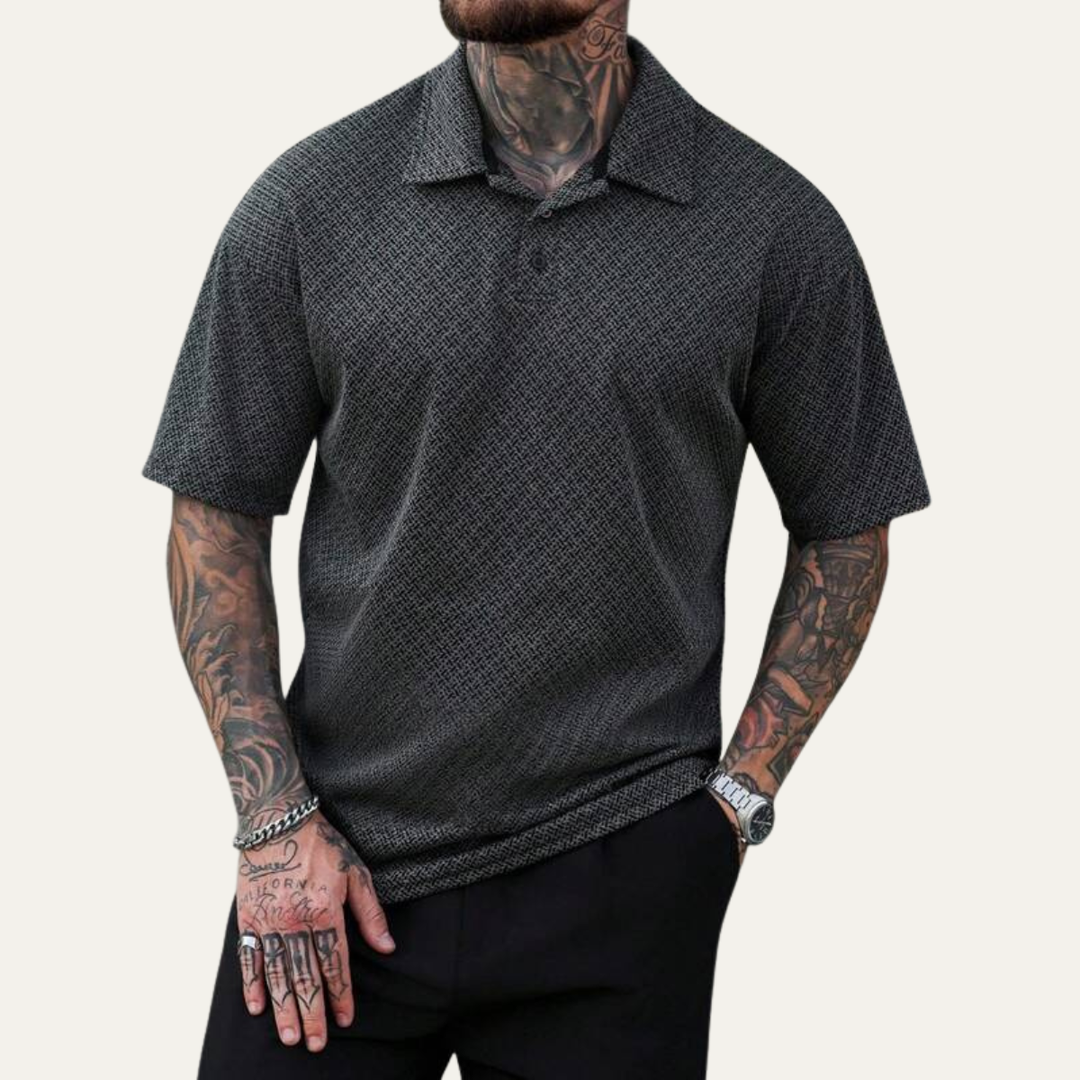 The Wellington Men’s Crochet Knit Polo Shirt