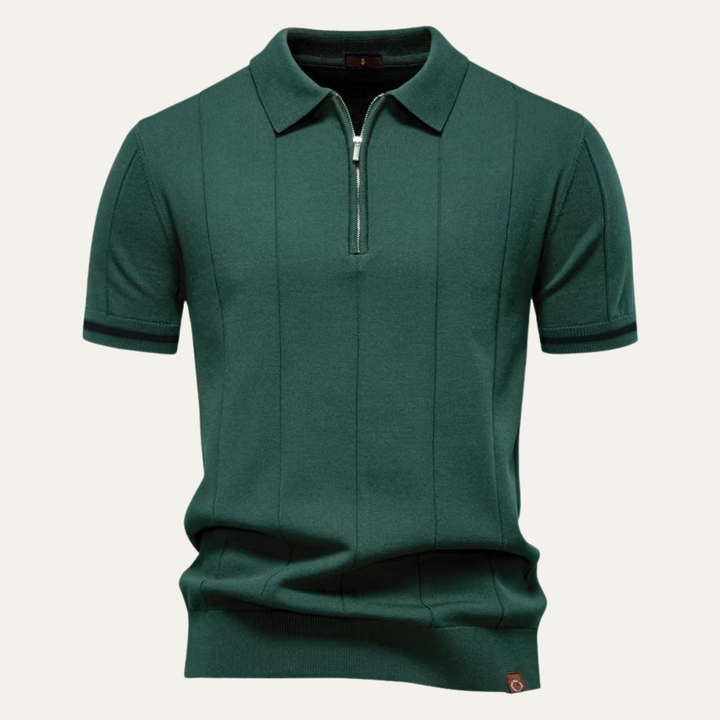 The Ashton Men’s Knit Zip Polo Shirt