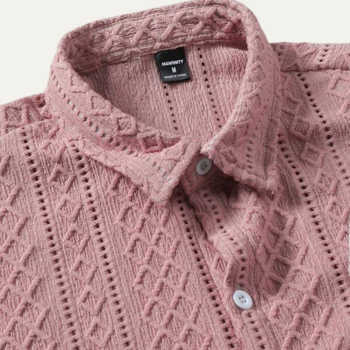 The Timberlake Ridge Men’s Casual Textured Button Up Shirt